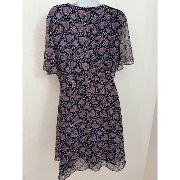 MADEWELL Orchard Flutter Sleeve Mini Dress Fan Floral Mix Size 8 Bohemian EUC - Picture 4 of 9